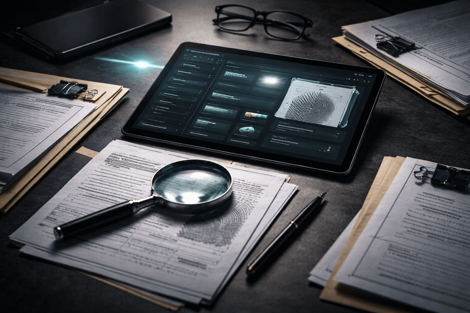 Secure evidence desk visual